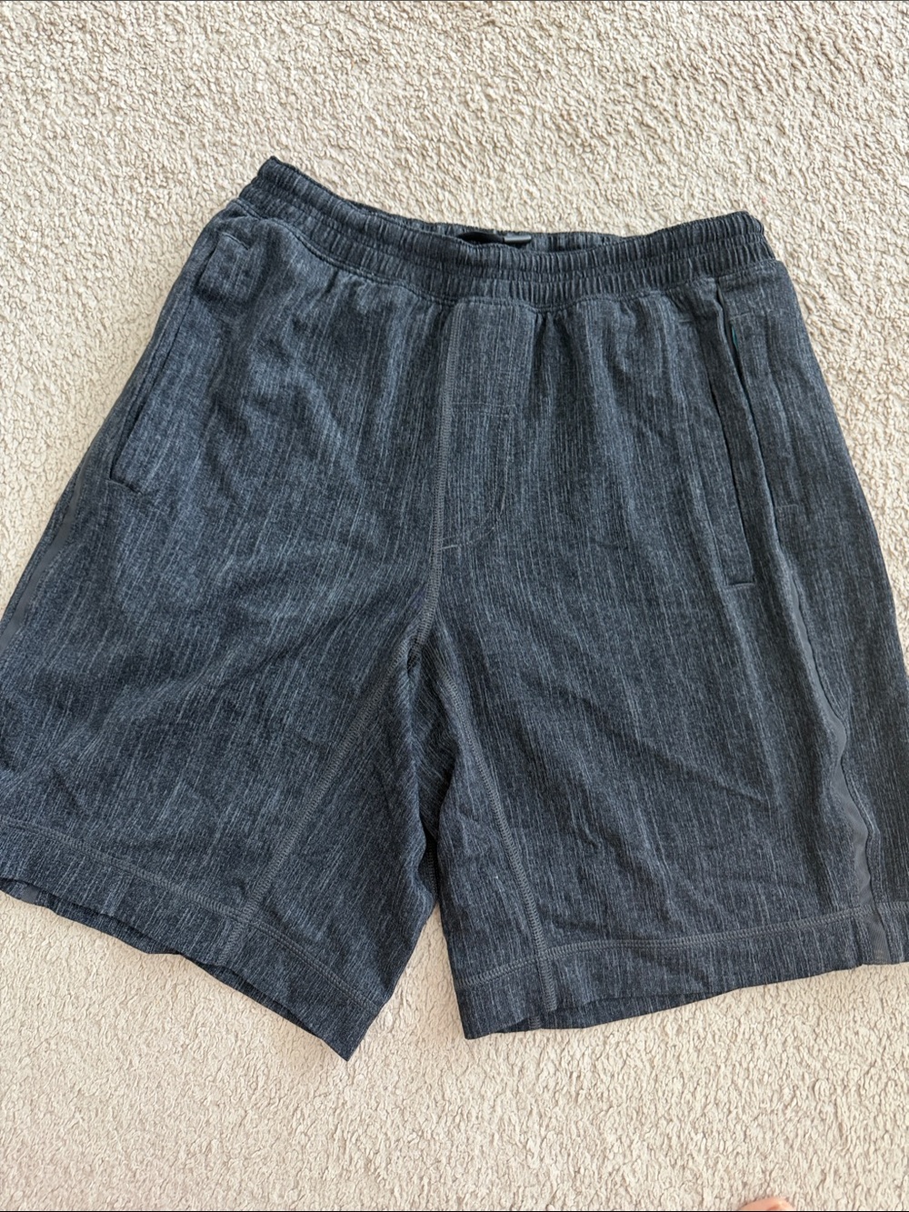 lululemon athletica Men's Heathered Charcoal Athletic Shorts